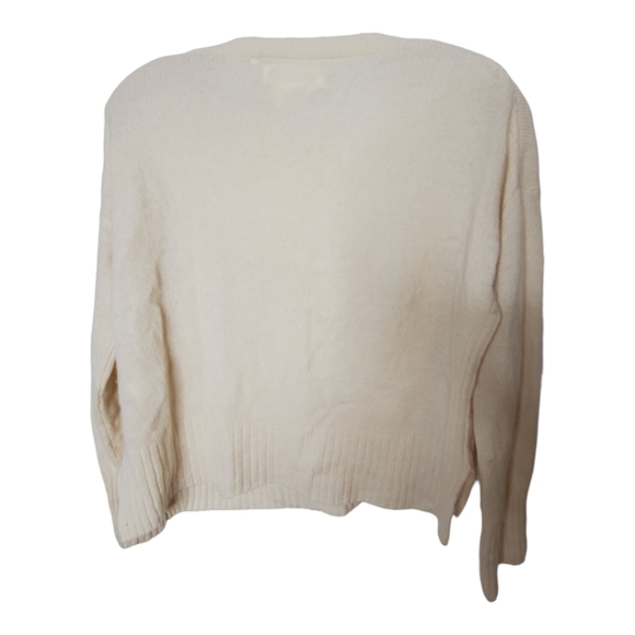 Anthropologie the cashmere collection soft crew sweater xs ivory cream 032 - Picture 9 of 10